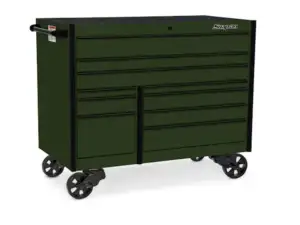 54" 10-Drawer Double-Bank Masters Series Roll Cab (Combat Green w/Black Trim)