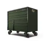 54" 10-Drawer Double-Bank Masters Series Bed Liner Top Roll Cab (Combat Green w/Black Trim)