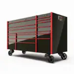 72" 18-Drawer Triple-Bank Masters Series Bed Liner Top Roll Cab (Gloss Black w/Purple Trim)