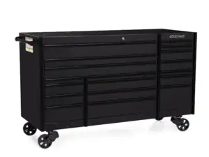 72" 18-Drawer Triple-Bank Masters Series Roll Cab (Flat Black w/Black Trim)