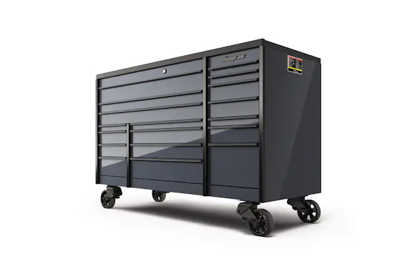 72" 18-Drawer Triple-Bank Masters Series Bed Liner Top Roll Cab (Storm Gray w/Black Trim)