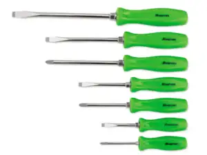 7 pc Combination Screwdriver Set (Green)