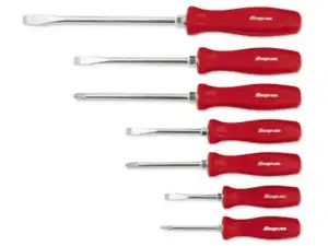 7 pc Combination Screwdriver Set (Red)