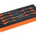 7 pc PHILLIPS®/Flat Tip Electronic Miniature Screwdriver Set with PRO-FI™ Organization (Orange)
