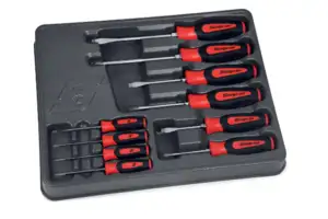 Screwdriver Set, 10 piece Combination Red