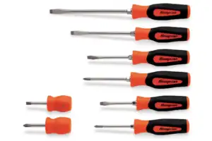 8 pc Instinct® Soft Grip Combination Screwdriver Set (Orange)
