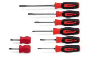 8 pc Instinct® Soft Grip Combination Screwdriver Set (Red)