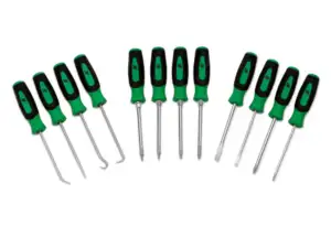12 piece Mini Pick Screwdriver Set - Green