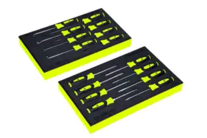 16 pc Instinct® Soft Grip Mini-Tip Combination Screwdriver, TORX®, Picks and Seal Removers Set with PRO-FI™ Organization (Hi-Viz)