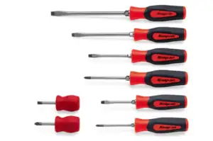 8 pc Instinct® Hard Grip Combination Screwdriver Set (Red)