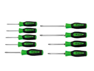 9 pc TORX® Instinct® Soft Grip Screwdriver Set (T8-T45) (Green)