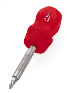 4-5/16" Ratcheting Magnetic Stubby Screwdriver (Red)