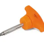 T-Handle Ratcheting Magnetic Stubby Screwdriver (Orange)