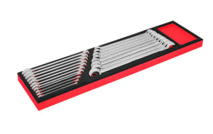 19 pc 12-Point Metric Flank Drive® Plus Combination Wrench Set with PRO-FI™ Organization (7–25 mm) (Red)