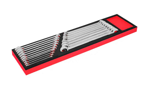 19 pc 12-Point Metric Flank Drive® Plus Combination Wrench Set with PRO-FI™ Organization (7–25 mm) (Red)