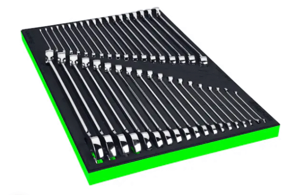 38 pc 12-Point Flank Drive® Plus Combination Wrench Master Set with PRO-FI™ Organization (Green)