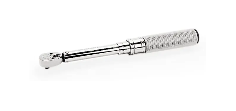 1/4" Drive SAE Adjustable Click-Type Fixed Ratchet Torque Wrench (10–50 in-lb)