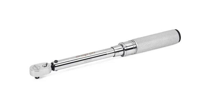 1/4" Drive SAE Adjustable Click-Type Fixed Ratchet Torque Wrench (40–200 in-lb)