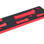 5 pc Striking Prybar/Demolition Chisel Set with PRO-FI™ Organization (Red)