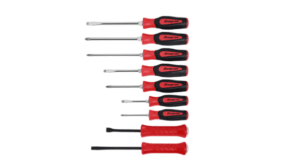 9 pc Screwdriver/Prybar Set (Red)